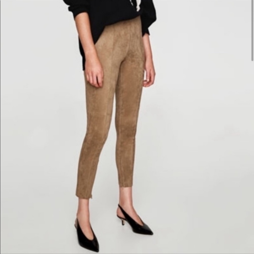 Zara Faux Suede Leggings - Picture 6 of 16